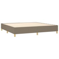 vidaXL Boxspringbett mit Matratze &amp; LED Taupe 200x200 cm Stoff