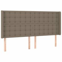 vidaXL Boxspringbett mit Matratze &amp; LED Taupe 200x200 cm Stoff