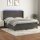 vidaXL Boxspringbett mit Matratze &amp; LED Dunkelgrau 180x200 cm Samt