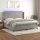 vidaXL Boxspringbett mit Matratze &amp; LED Hellgrau 200x200 cm Samt