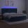 vidaXL Boxspringbett mit Matratze &amp; LED Dunkelblau 200x200 cm Samt