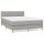 vidaXL Boxspringbett mit Matratze Hellgrau 140x200 cm Stoff