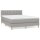 vidaXL Boxspringbett mit Matratze Hellgrau 140x200 cm Stoff