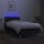 vidaXL Boxspringbett mit Matratze &amp; LED Schwarz 90x200 cm Stoff