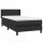 vidaXL Boxspringbett mit Matratze Schwarz 90x200 cm Kunstleder