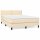 vidaXL Boxspringbett mit Matratze Creme 140x200 cm Stoff