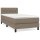 WOWONA Boxspringbett mit Matratze Taupe 80x200 cm Stoff