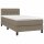 WOWONA Boxspringbett mit Matratze Taupe 80x200 cm Stoff