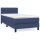 vidaXL Boxspringbett mit Matratze Blau 80x200 cm Stoff