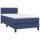 vidaXL Boxspringbett mit Matratze Blau 100x200 cm Stoff