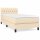 vidaXL Boxspringbett mit Matratze Creme 100x200 cm Stoff