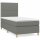 vidaXL Boxspringbett mit Matratze Dunkelgrau 100x200 cm Stoff