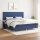 WOWONA Boxspringbett mit Matratze Blau 200x200 cm Stoff