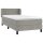 vidaXL Boxspringbett mit Matratze Hellgrau 90x200 cm Samt