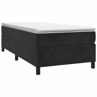 vidaXL Boxspringbett mit Matratze Schwarz 100x200 cm Samt