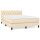 vidaXL Boxspringbett mit Matratze Creme 140x190 cm Stoff