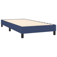 vidaXL Boxspringbett mit Matratze Blau 80x200 cm Stoff