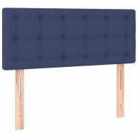 vidaXL Boxspringbett mit Matratze Blau 80x200 cm Stoff