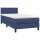 vidaXL Boxspringbett mit Matratze Blau 80x200 cm Stoff