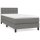 vidaXL Boxspringbett mit Matratze Dunkelgrau 100x200 cm Stoff