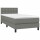 vidaXL Boxspringbett mit Matratze Dunkelgrau 90x200 cm Stoff