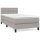 vidaXL Boxspringbett mit Matratze Hellgrau 100x200 cm Stoff