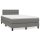 vidaXL Boxspringbett mit Matratze Dunkelgrau 120x200 cm Stoff