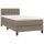 vidaXL Boxspringbett mit Matratze Taupe 100x200 cm Stoff