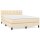 vidaXL Boxspringbett mit Matratze Creme 140x190 cm Stoff