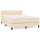 vidaXL Boxspringbett mit Matratze Creme 140x200 cm Stoff