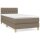 vidaXL Boxspringbett mit Matratze Taupe 90x200 cm Stoff