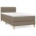 vidaXL Boxspringbett mit Matratze Taupe 100x200 cm Stoff