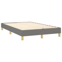 vidaXL Boxspringbett mit Matratze Dunkelgrau 120x200 cm Stoff