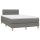 vidaXL Boxspringbett mit Matratze Dunkelgrau 120x200 cm Stoff