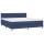 vidaXL Boxspringbett mit Matratze Blau 160x200 cm Stoff