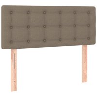 vidaXL Boxspringbett mit Matratze Taupe 100x200 cm Stoff
