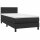 vidaXL Boxspringbett mit Matratze Schwarz 100x200 cm Kunstleder