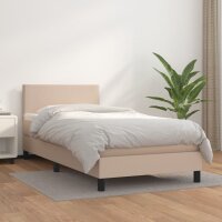 WOWONA Boxspringbett Matratze Cappuccino-Braun 100x200cm Kunstleder