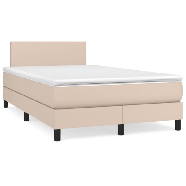 WOWONA Boxspringbett Matratze Cappuccino-Braun 120x200cm Kunstleder