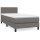 vidaXL Boxspringbett mit Matratze Grau 100x200 cm Kunstleder