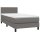 vidaXL Boxspringbett mit Matratze Grau 100x200 cm Kunstleder