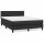 vidaXL Boxspringbett mit Matratze Schwarz 140x190 cm Kunstleder