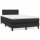 vidaXL Boxspringbett mit Matratze Schwarz 120x200 cm Kunstleder