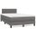 vidaXL Boxspringbett mit Matratze Grau 120x200 cm Kunstleder