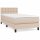 vidaXL Boxspringbett mit Matratze Cappuccino-Braun 90x190cm Kunstleder