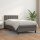 vidaXL Boxspringbett mit Matratze Grau 90x190 cm Kunstleder