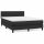 vidaXL Boxspringbett mit Matratze Schwarz 140x190 cm Kunstleder