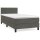 vidaXL Boxspringbett mit Matratze Dunkelgrau 90x200 cm Samt