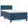 vidaXL Boxspringbett mit Matratze Dunkelblau 90x200 cm Samt