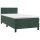 WOWONA Boxspringbett mit Matratze Dunkelgr&uuml;n 90x200 cm Samt